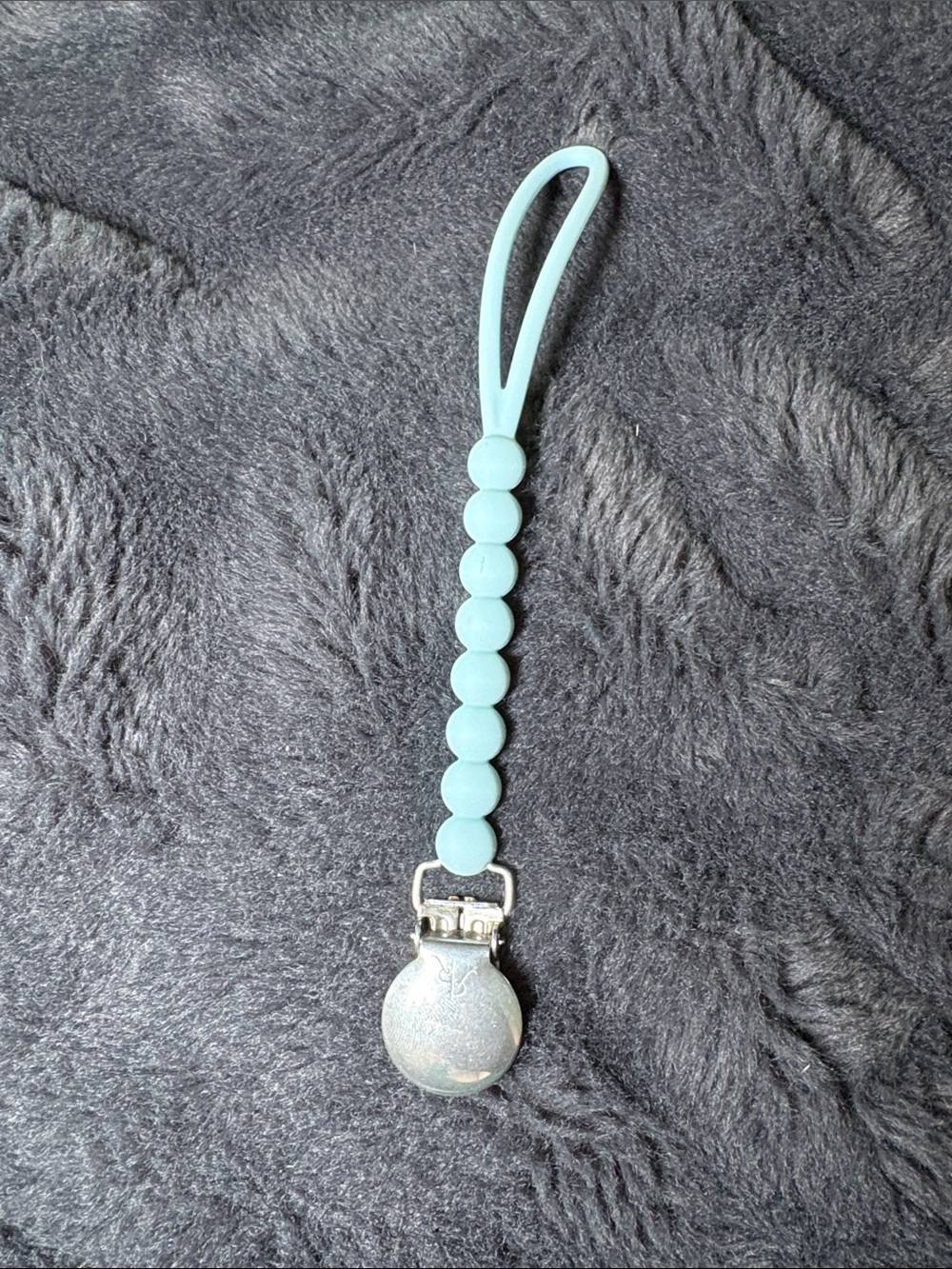 Silicone Bead Pacifier & Card Holder - Mint